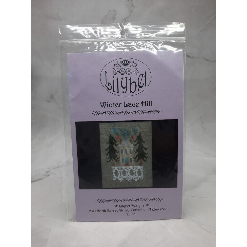 Lilybet Designs Cross Stitch Pattern Winter Lace Hill